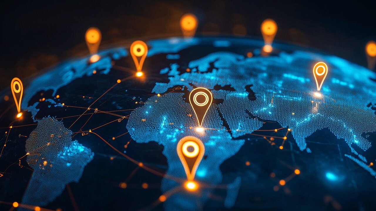 Géolocalisation : points de suivi GPS sur carte mondiale
