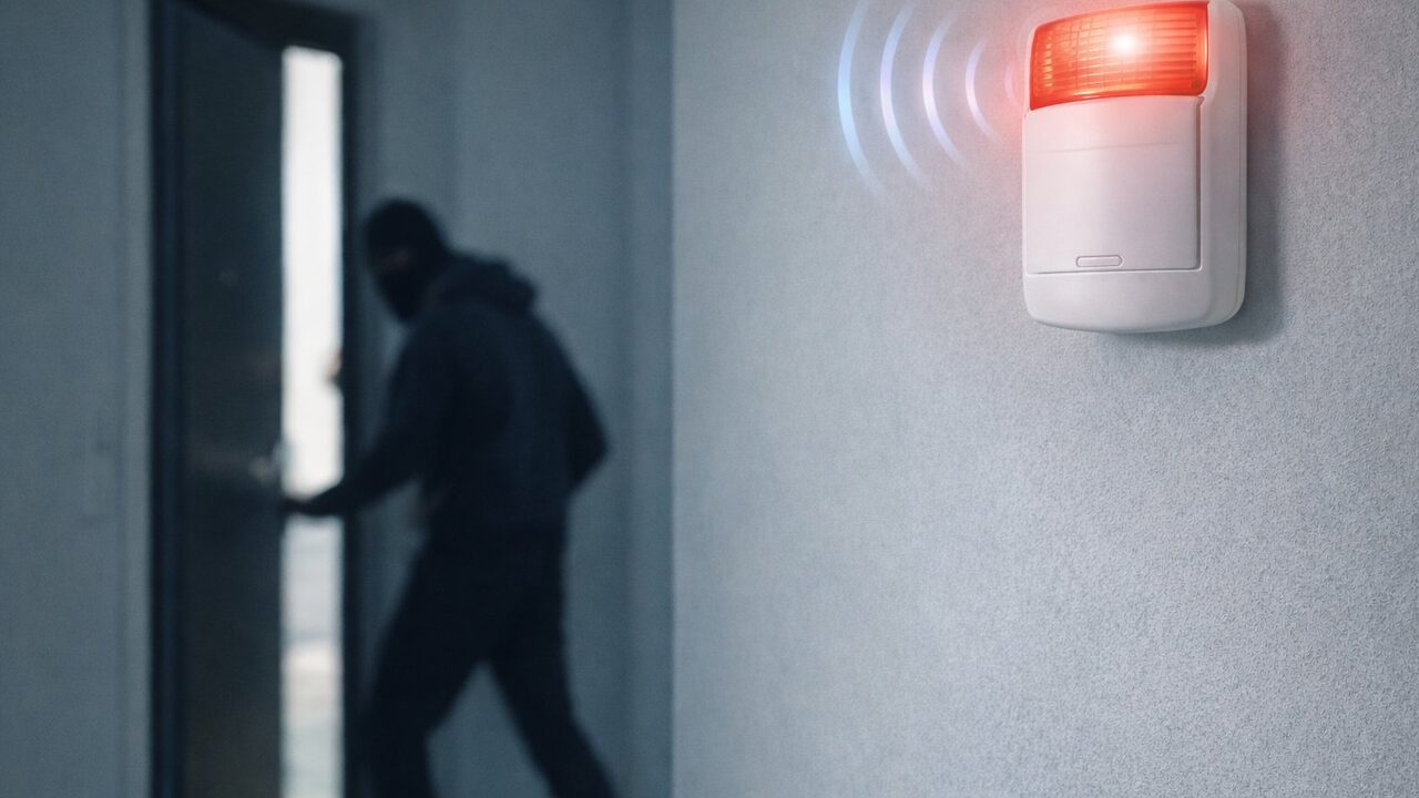 Sirène d'alarme anti-intrusion en alerte