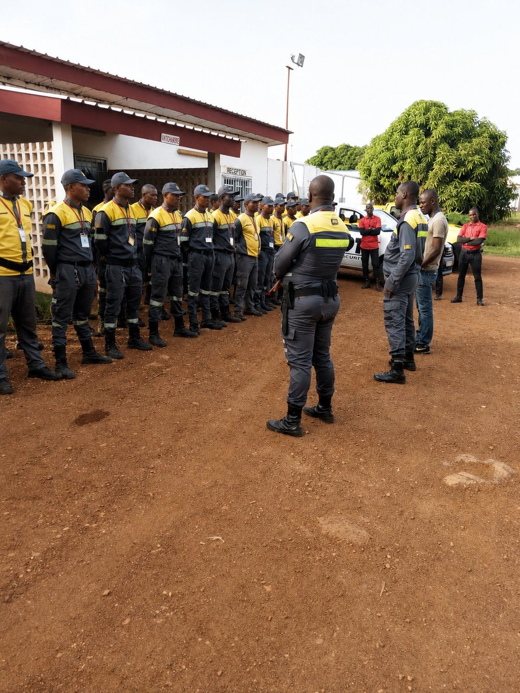 Rassemblement des agents 911 SECURITY avant déploiement